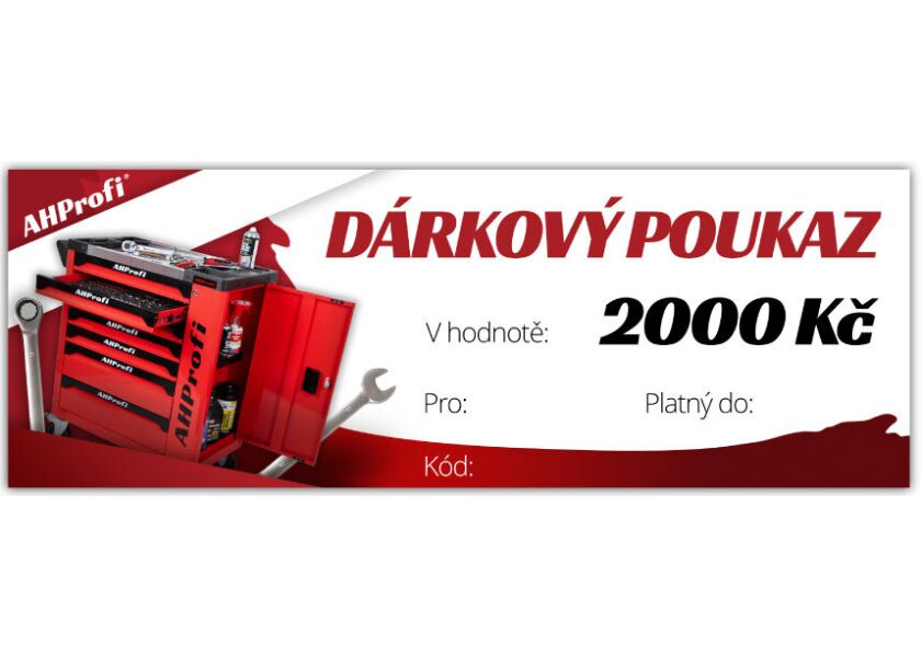 Dárkový poukaz v hodnotě 2000 Kč - AHProfi