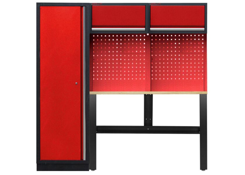 Sestava PROFI RED dílenského nábytku 1960 x 495 x 2000 mm - RTGS1300NC