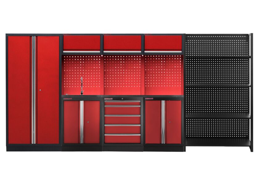 Sestava PROFI RED dílenského nábytku 4155 x 495 x 2000 mm - RTGS1300NE