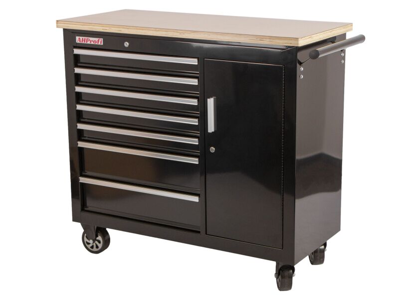 Pojízdný pracovní stůl / skříňka na nářadí s pracovní deskou - TBR-L4407E-B