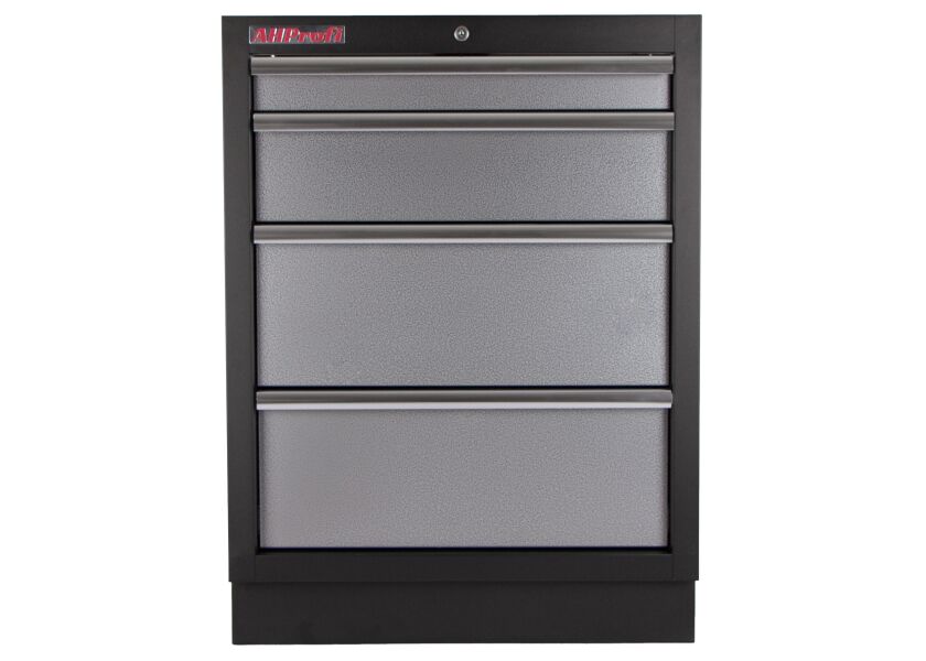 Celokovová dílenská skříňka PROFI, 4 zásuvky, 680 x 910 x 458 mm - TGC1304