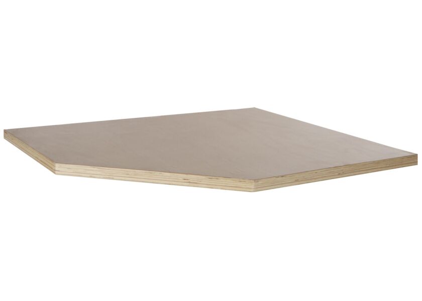 Rohová dřevěná pracovní deska PROFI, 1018 x 1018 x 38 mm, hluboká - TGW34D