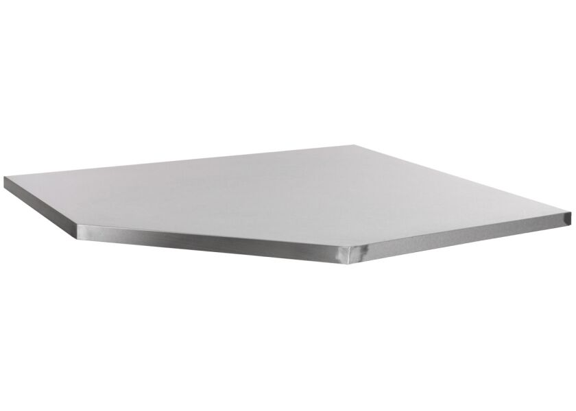 Rohová nerez pracovní deska PROFI, 1018 x 1018 x 38 mm, hluboká - TGW34DS