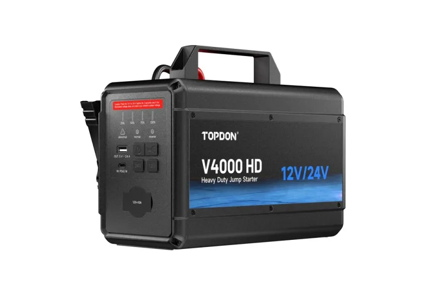 TOPDON Car Jump Starter V4000 HD pro 12V a 24V vozidla - TOPJSV40HD
