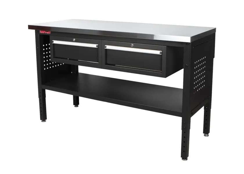 Dílenský stůl EXPERT s nerezovou deskou, 2 zásuvky - TSP6024SBAL1