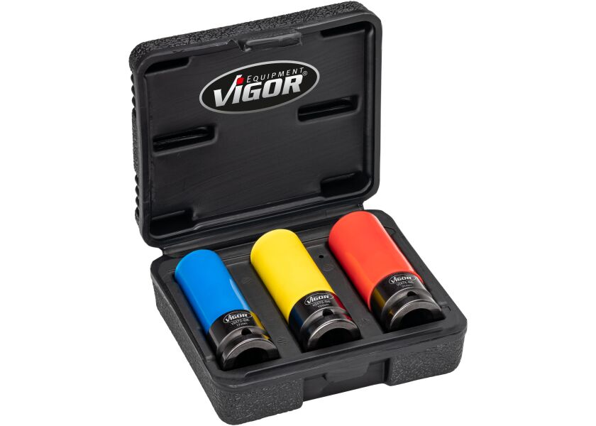 Sada nástrčných klíčů 1/2, 17-21 mm - Vigor V2522-BE