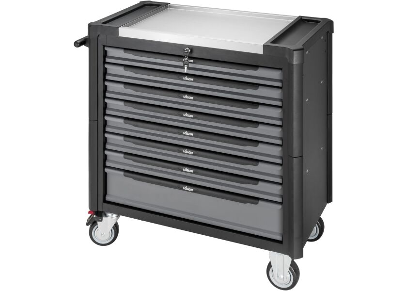 Dílenský vozík s nerezovou pracovní deskou, 499 ks - V4481-X/499