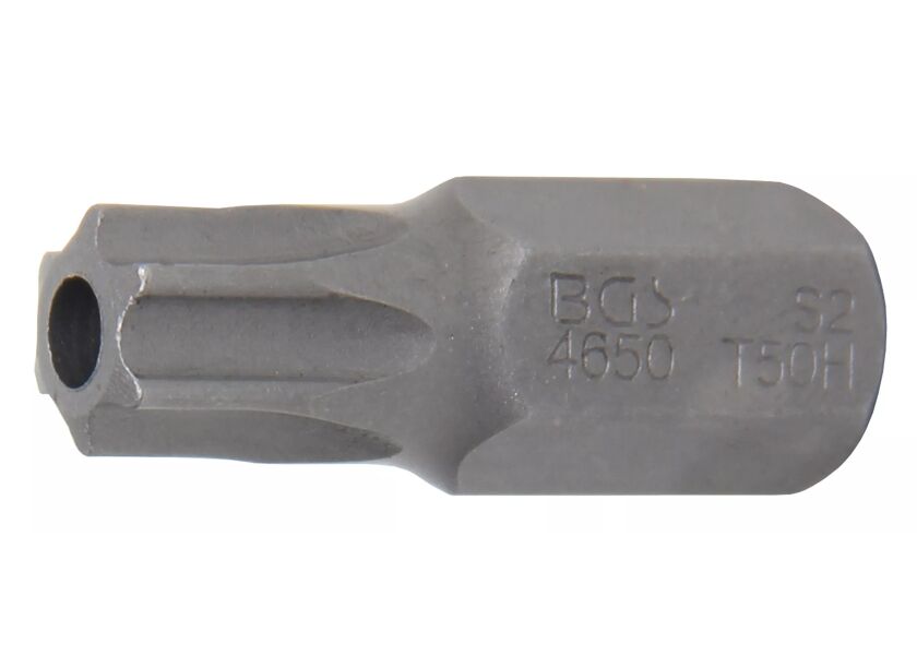 Bit TORX, T50, 10 mm, délka 30 mm, s otvorem - B4650