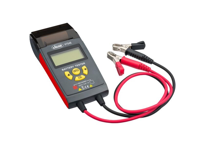 Tester baterií 12 a 24 V s tiskárnou - V7548