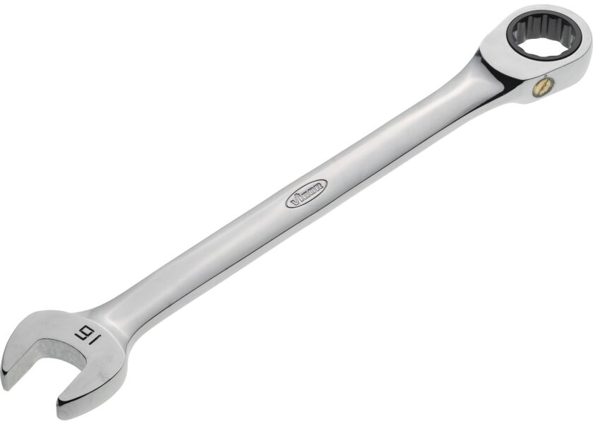 Ráčnový očkoplochý klíč,  SW 16 mm, dlouhé provedení VIGOR V1027