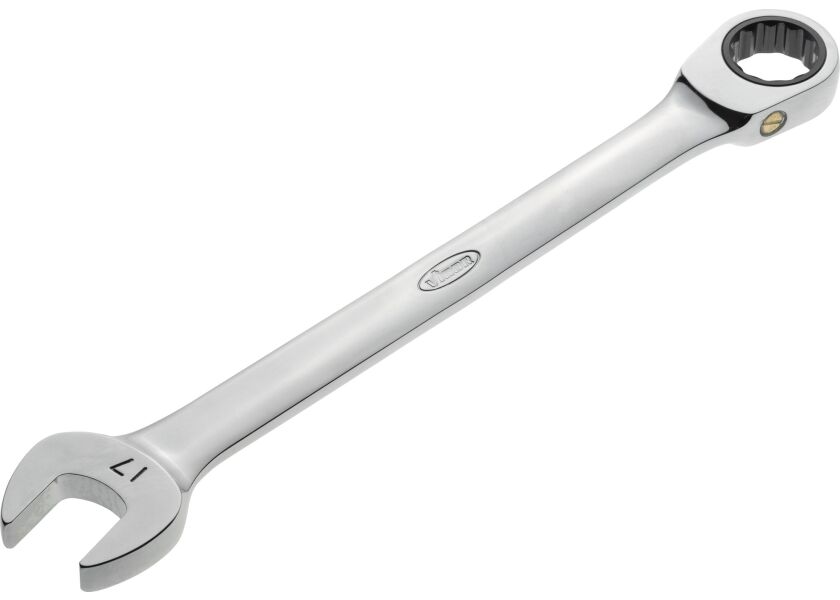 Ráčnový očkoplochý klíč,  SW 17 mm, dlouhé provedení VIGOR V1028