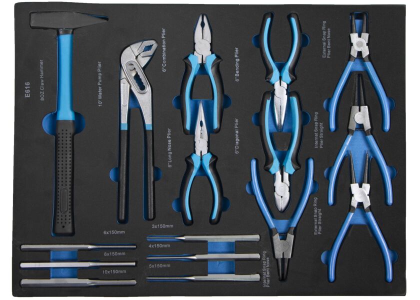 Sada nářadí ve výplni do dílenských vozíků, 16 dílů - VV016SN01