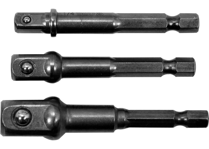 Sada adaptérů 3 ks, HEX, 1/4, 3/8, 1/2 - YT-04685