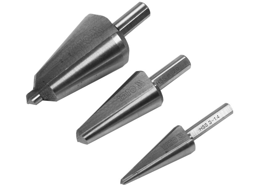 Sada stupňovitých vrtáků, HSS, 3 - 30 mm - YT-44730