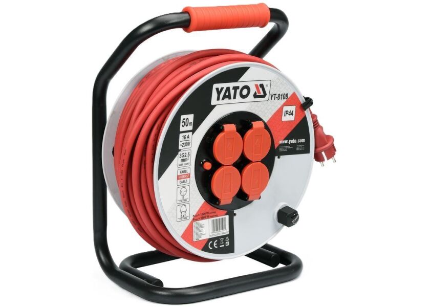 Prodlužovací kabel na bubnu 50 m, IP44 - YT-8108