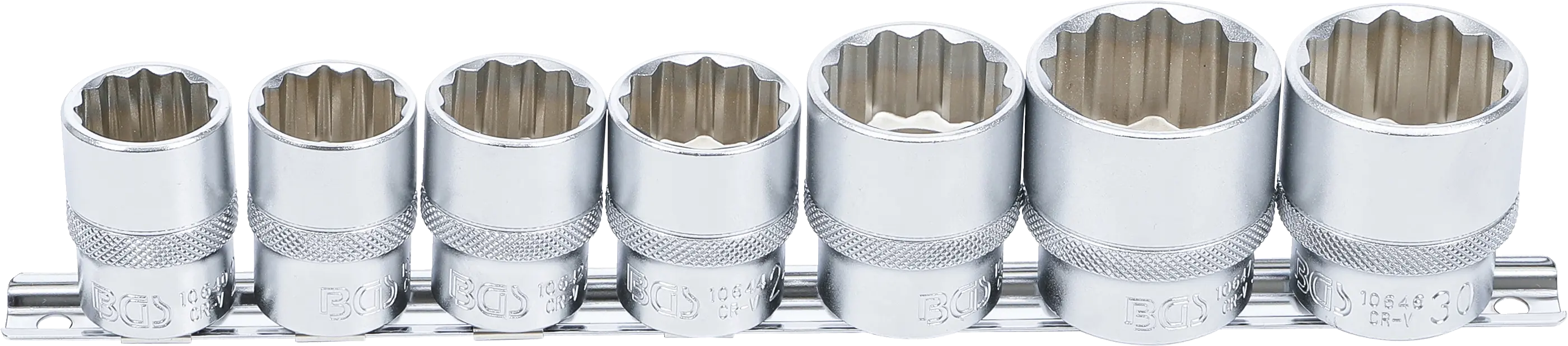 Sada nástrčných klíčů 1/2", 12hranný, 20 - 32 mm, 7 ks, BGS - B9109