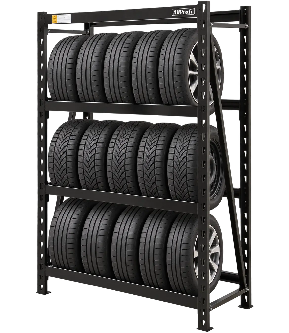 Regál na pneumatiky HEAVY DUTY 1200 × 500 × 1800 mm Regál na pneumatiky HEAVY DUTY se 4 policemi, rozměr 1200 × 500 × 1800 mm
