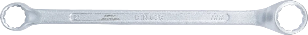 Oboustranný očkový klíč 21 x 23 mm boční pohled Oboustranný očkový klíč 21 x 23 mm z bočního pohledu