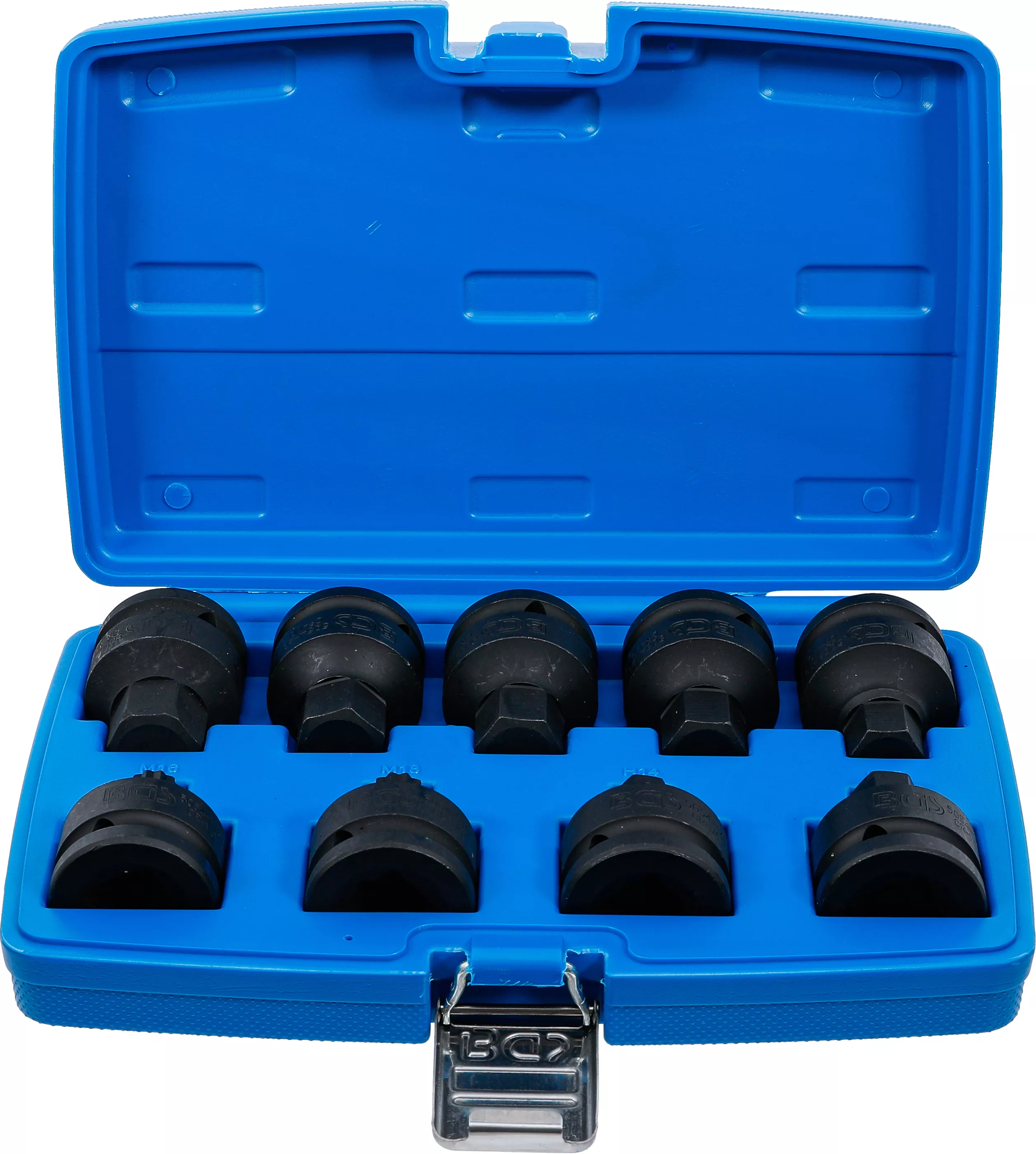 Sada rázových klíčů XZN M16 a M18 a HEX 14-24 mm, 3/4", 9 ks - B5054