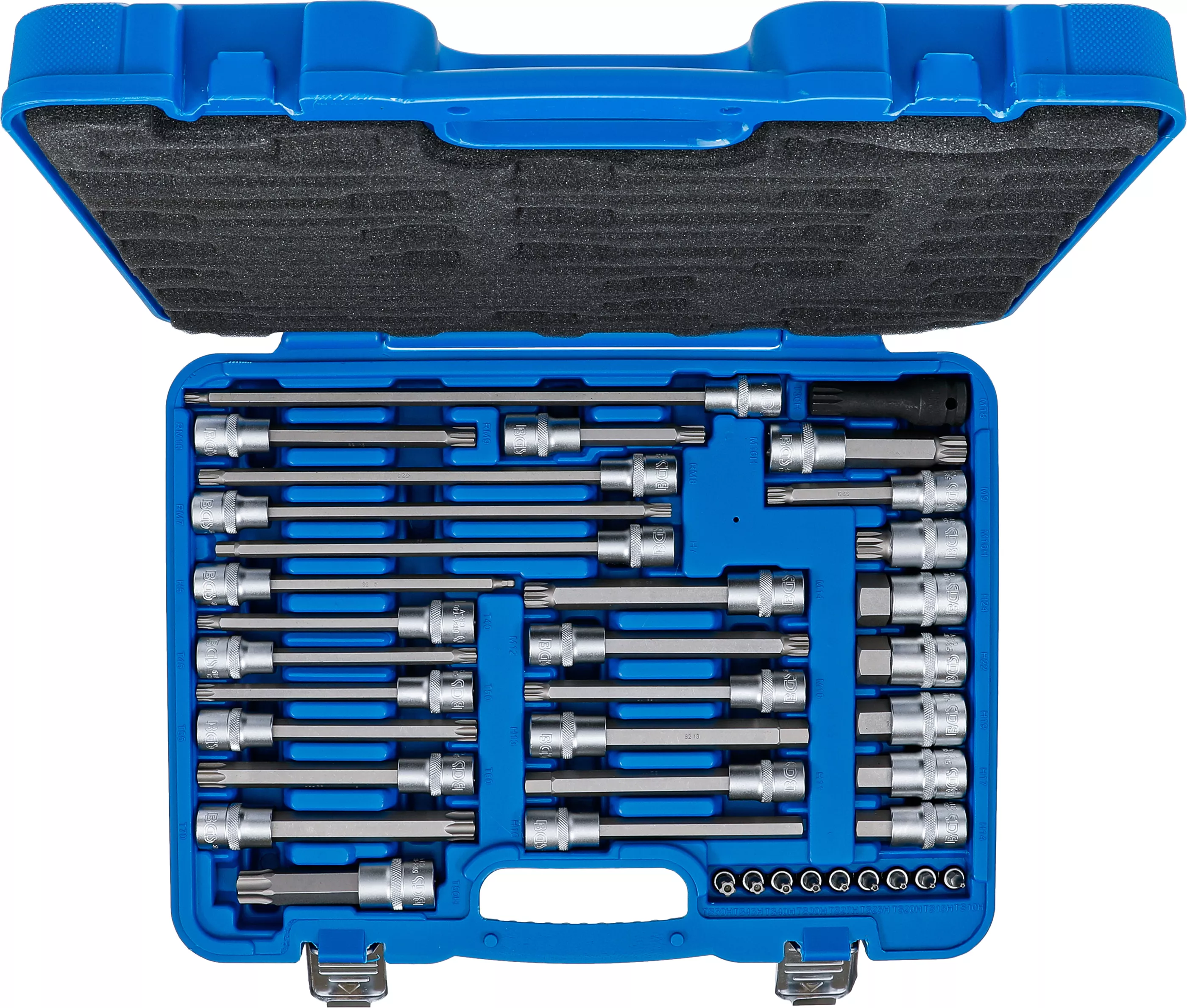 Obsah sady bitových hlavic BGS B5184 Obsah sady bitových hlavic pro automobilový servis BGS B5184