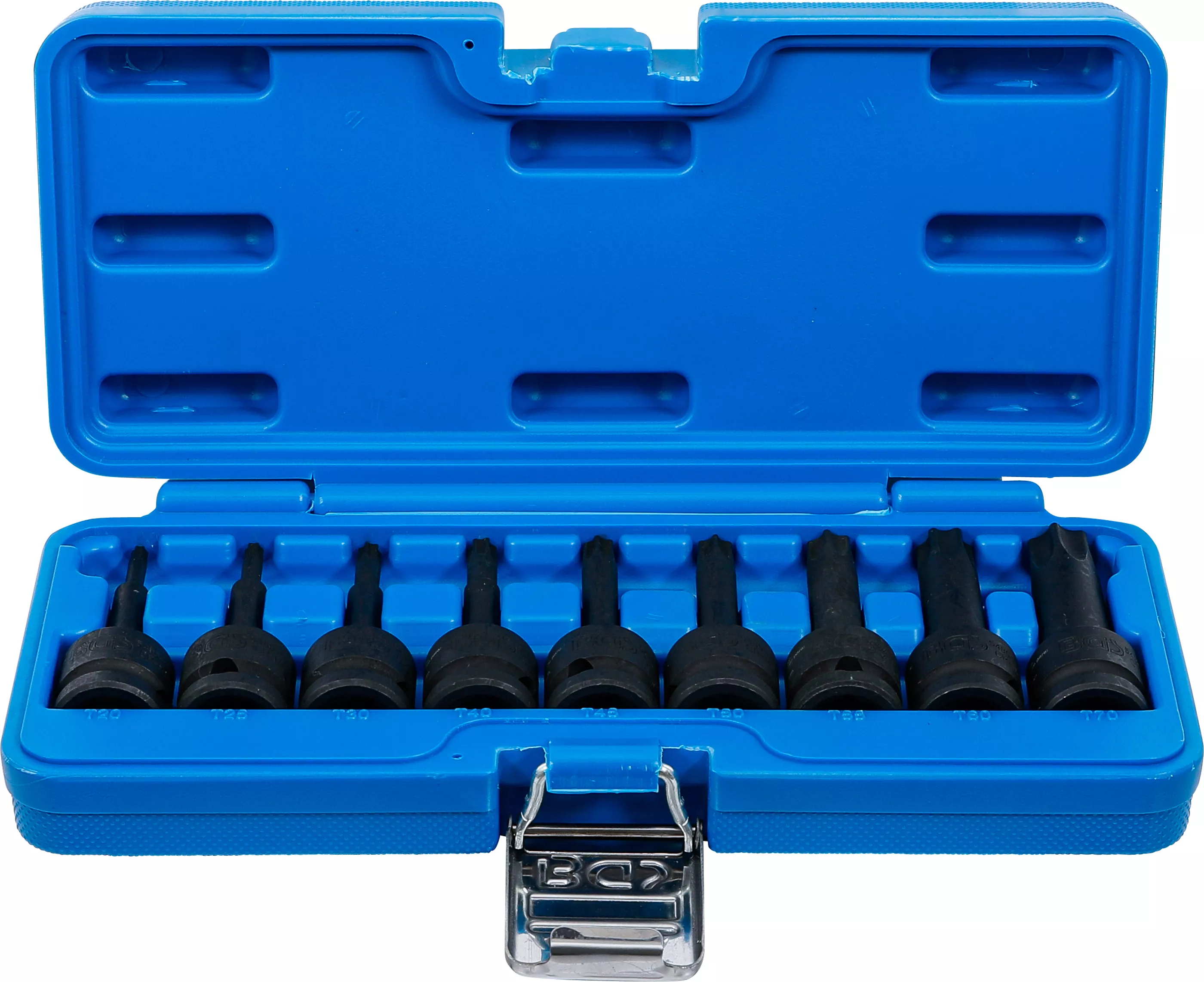 Sada rázových nástrčných klíčů TORX, 1/2", T20-T70 mm, 9 ks - B5480