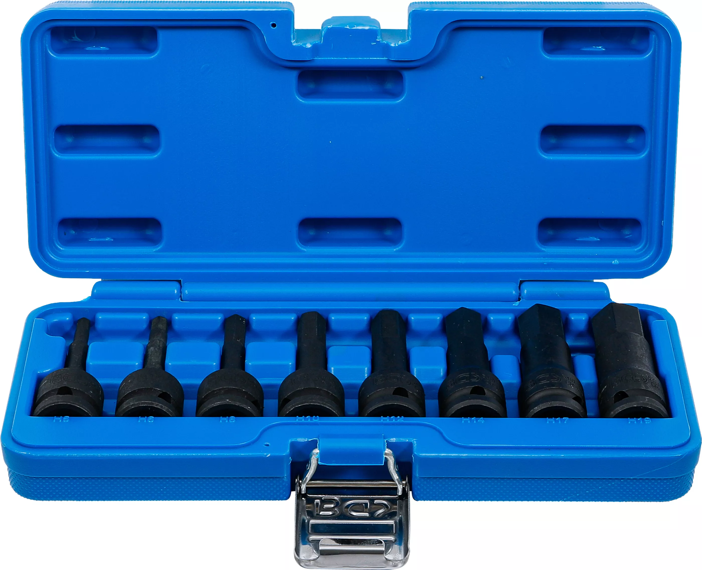 Sada vnějších rázových nástrčných klíčů HEX, 1/2", 5-19 mm, 8 ks - B5481