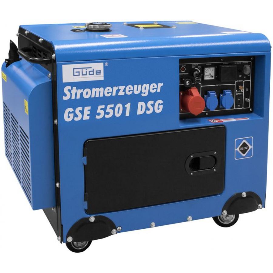 Fotografie produktu: Dieselová elektrocentrála, třífázová, 4200 W, Güde GSE 5501 DSG