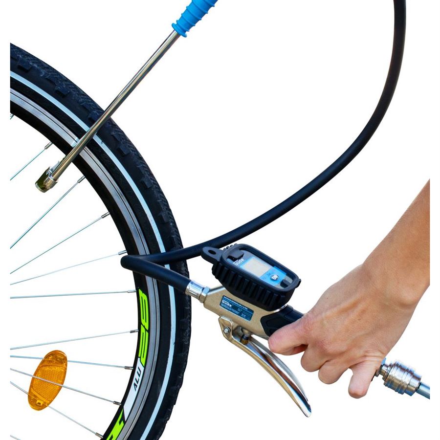 Použití hustilky Güde V 12 PRO při huštění jízdního kola Použití hustilky Güde V 12 PRO při huštění jízdního kola