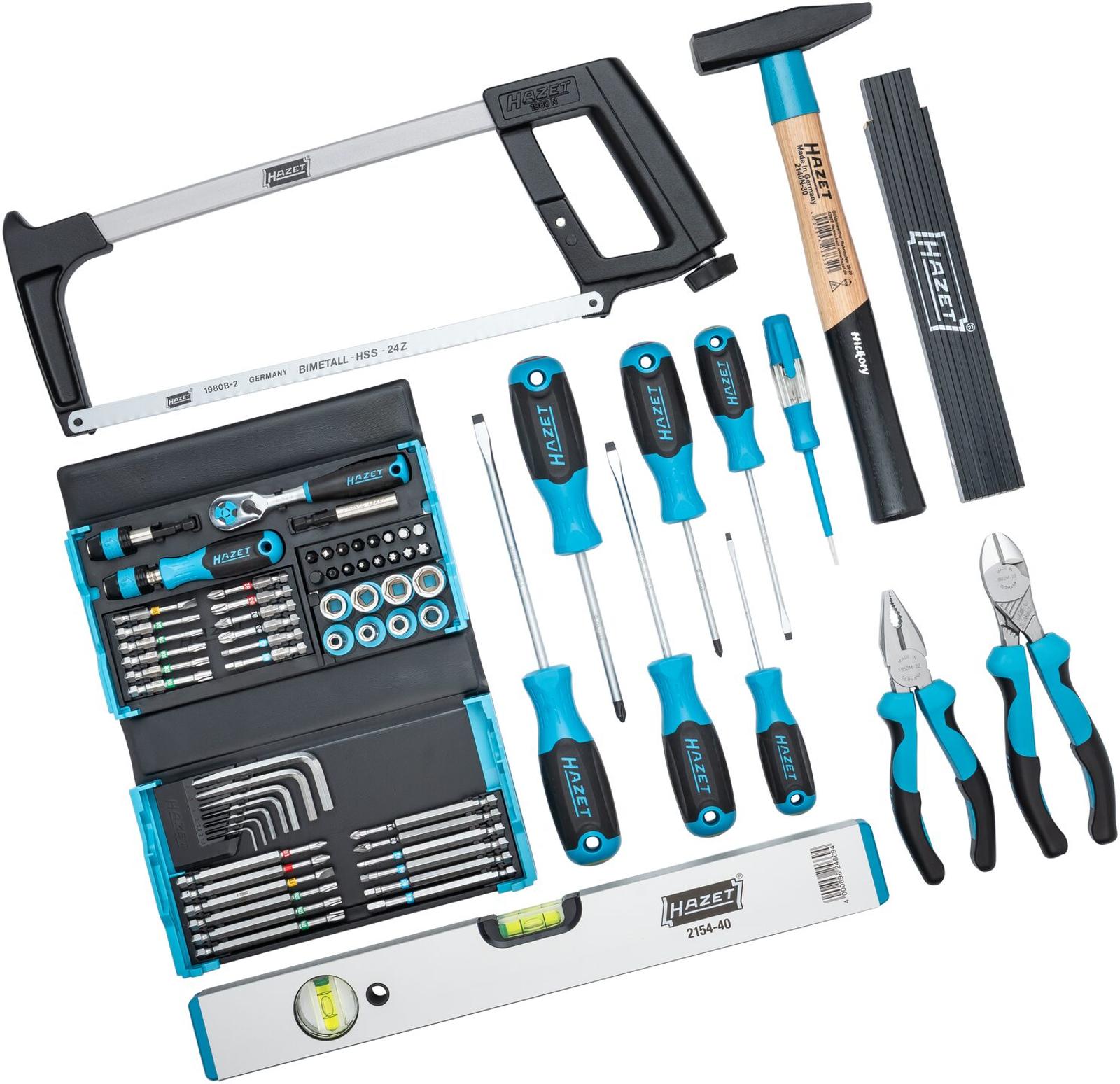 Otevřená taška na nářadí HA275373 s 73 kusy nářadí Otevřená taška na nářadí HA275373 s viditelným uspořádáním nářadí a přihrádkami