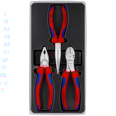 Sada kleští Knipex v plastové výplni, 3 ks - K002011V01
