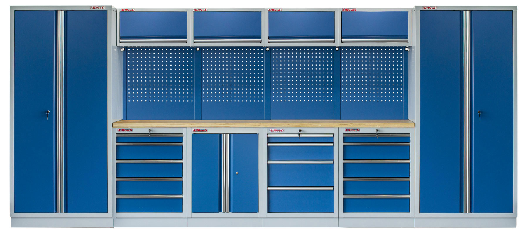 Levně Kvalitní PROFI BLUE dílenský nábytek - 4535 x 2000 x 495 mm - MTGS1300AE