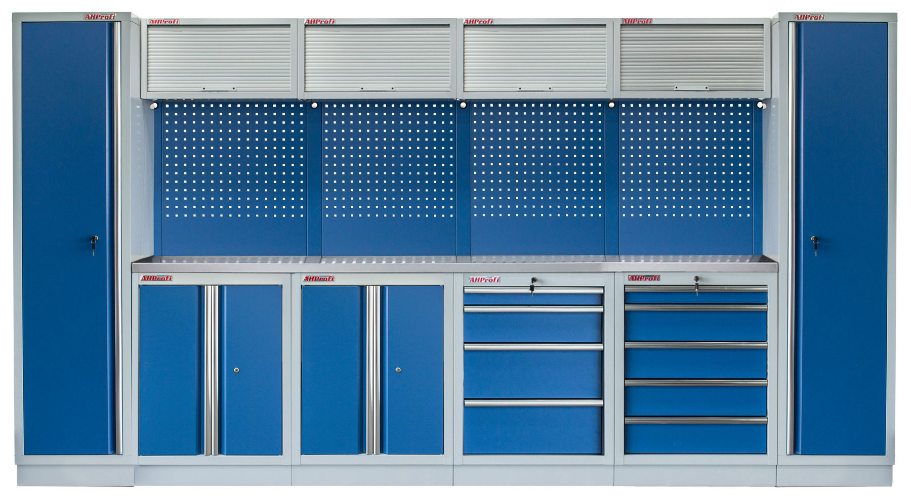 Kvalitní PROFI BLUE dílenský nábytek 3920 x 495 x 2000 mm - MTGS1300BB9
