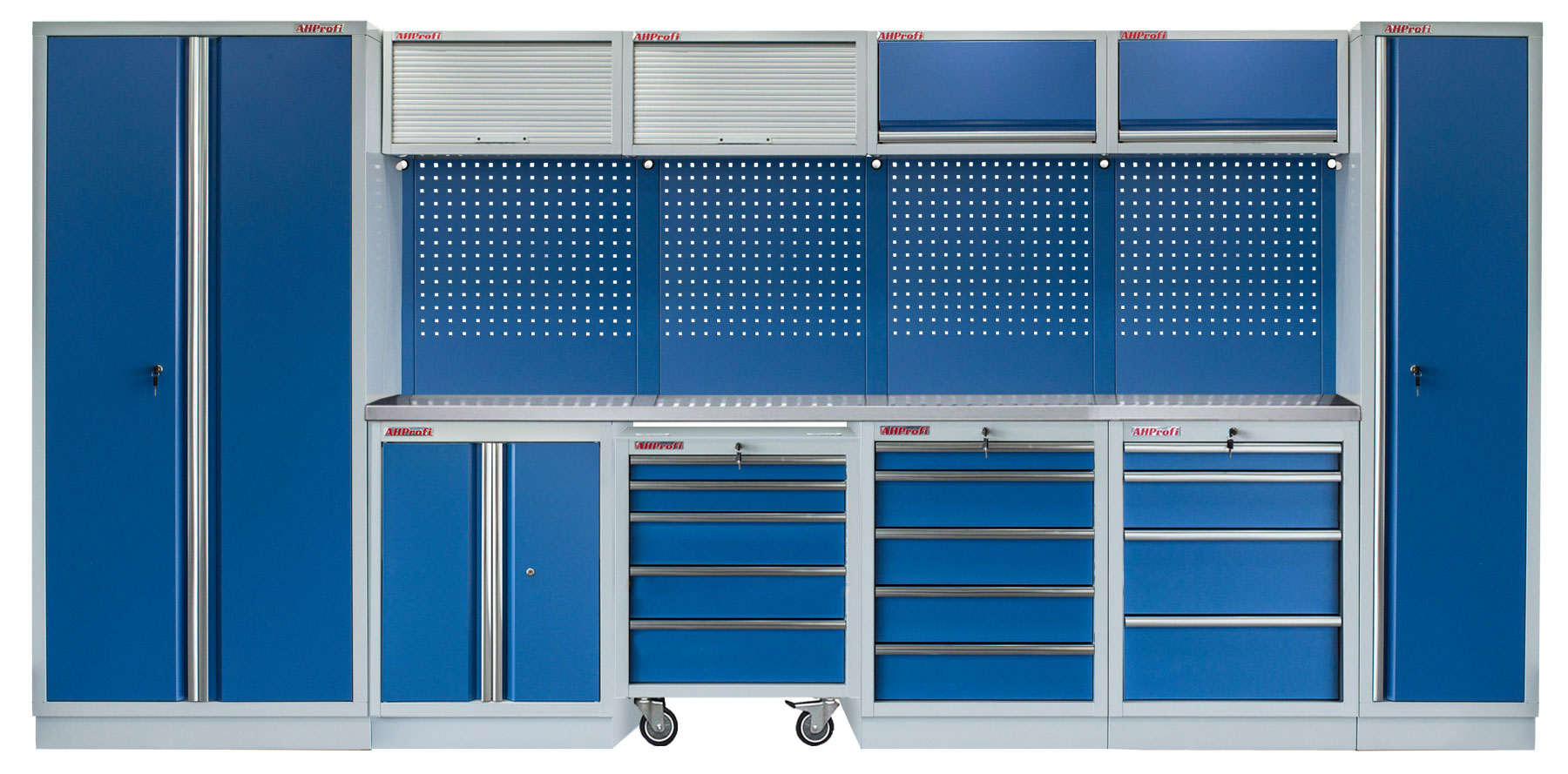 Levně Kvalitní PROFI BLUE dílenský nábytek 4235 x 495 x 2000 mm - MTGS1300VZ4