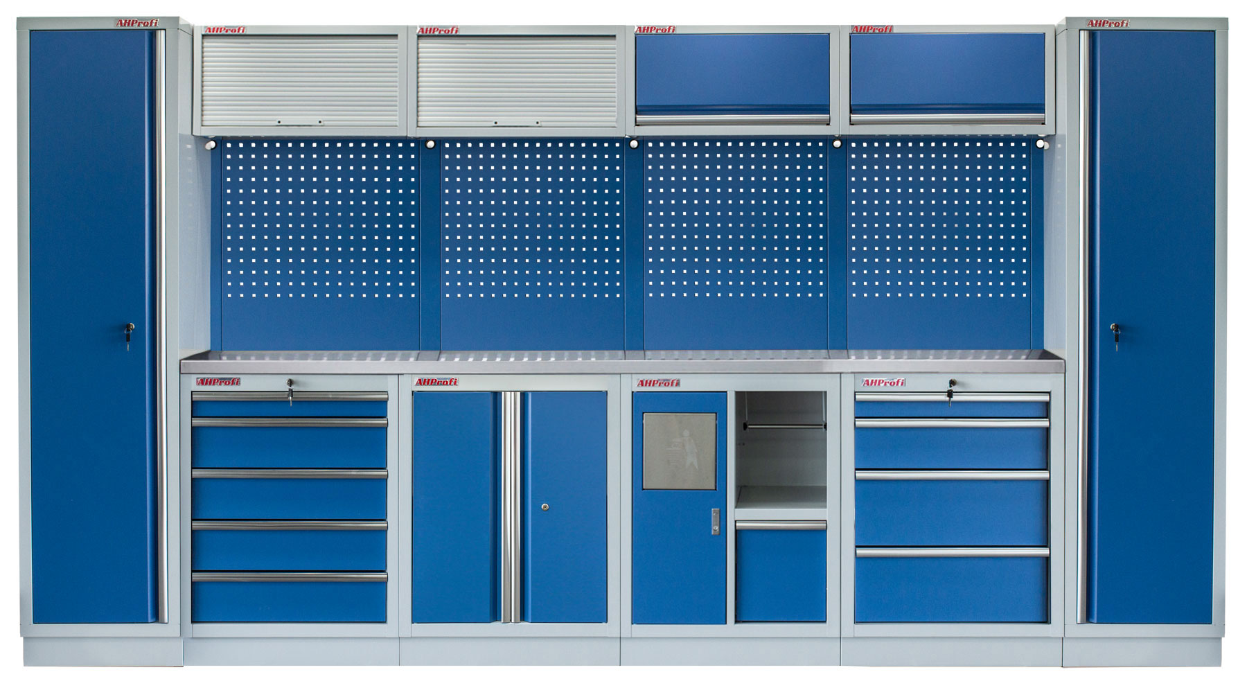Levně Kvalitní PROFI BLUE dílenský nábytek 3920 x 495 x 2000 mm - MTGS1301AG