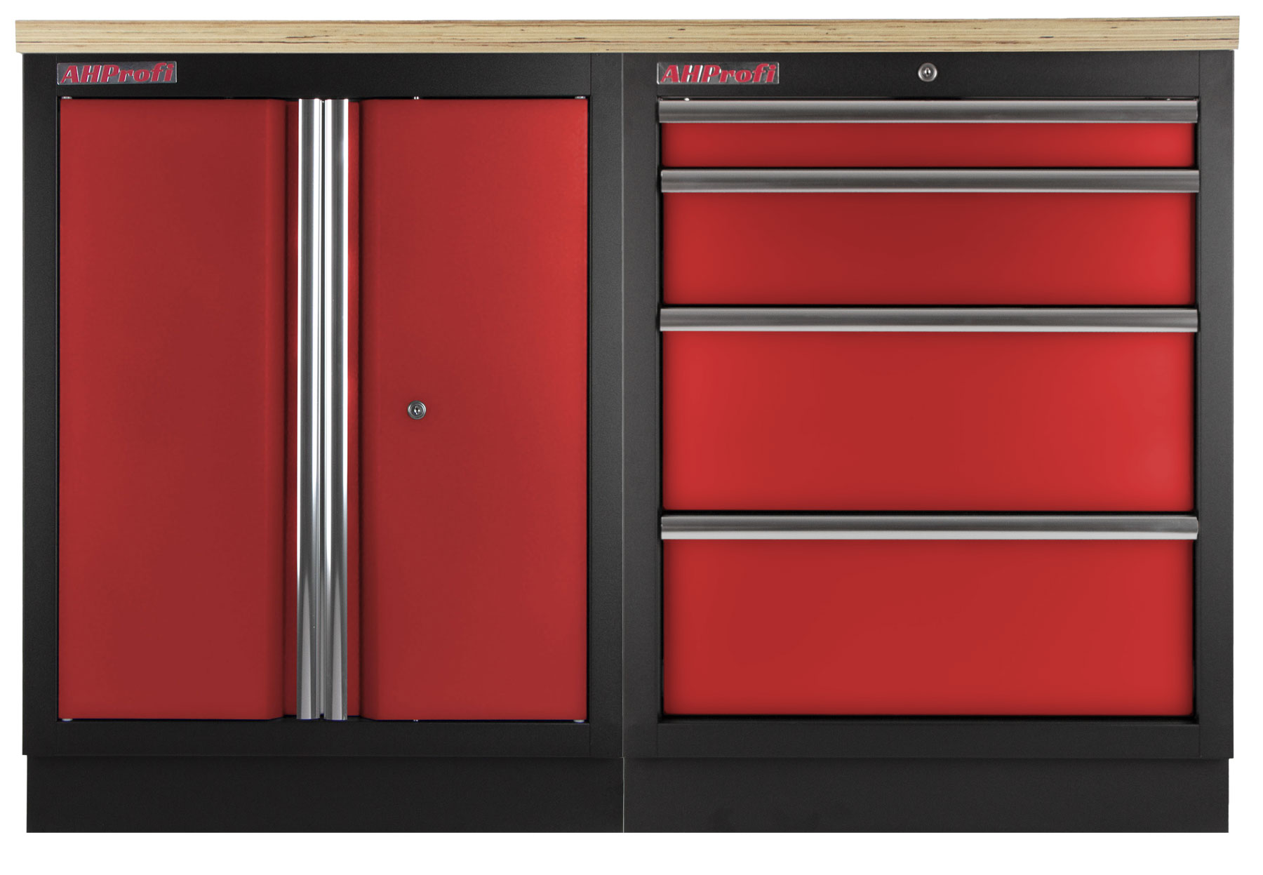 Sestava kvalitních PROFI RED dílenských skříněk s pracovní deskou - RTGS1300BAL07