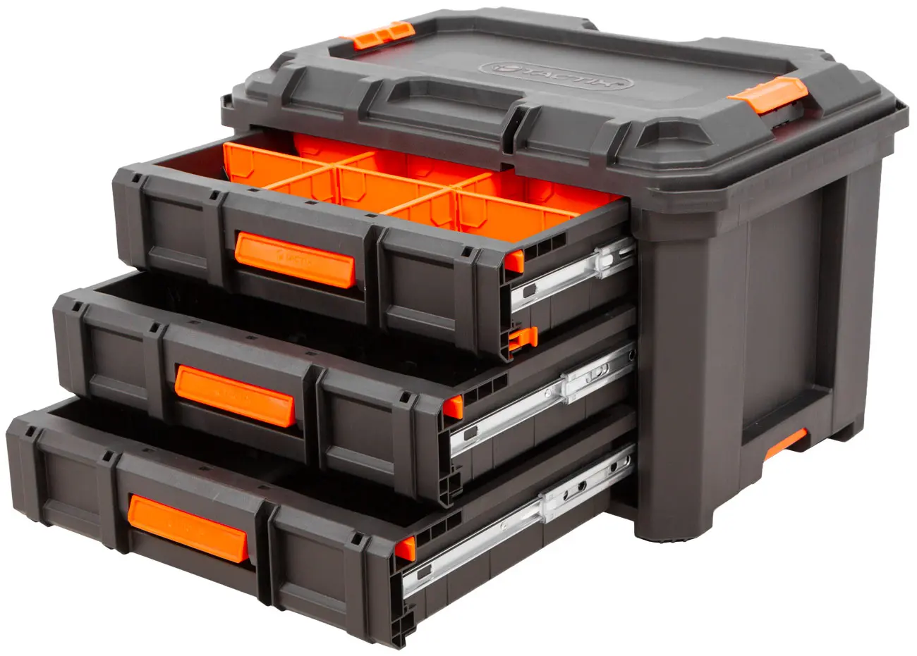 Vodotěsný plastový box na nářadí TACTIX - TC320423 Vodotěsný plastový box na nářadí TACTIX LOAD UP, 3 zásuvky - TC320423
