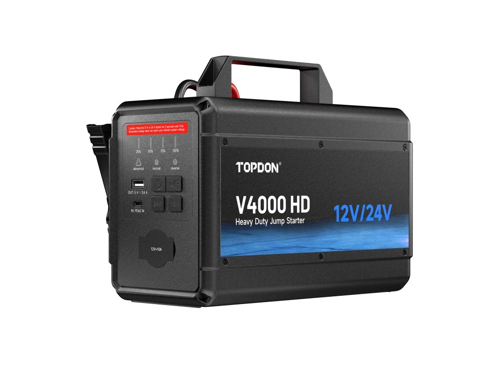 TOPDON Car Jump Starter V4000 HD pro 12V a 24V vozidla