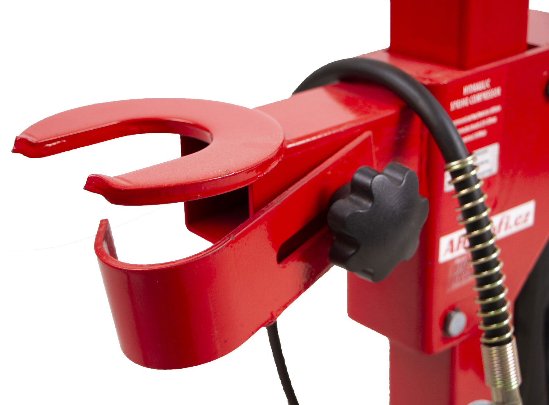 Detail hydraulicko-pneumatického stahováku pružin TRK1500-5 pro pružiny McPherson