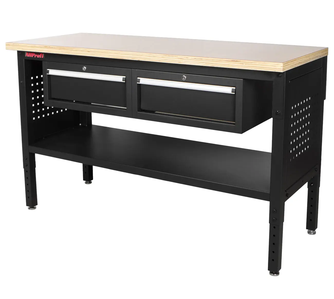 Dílenský stůl EXPERT s dřevěnou deskou, 2 zásuvky - TSP6024BAL1