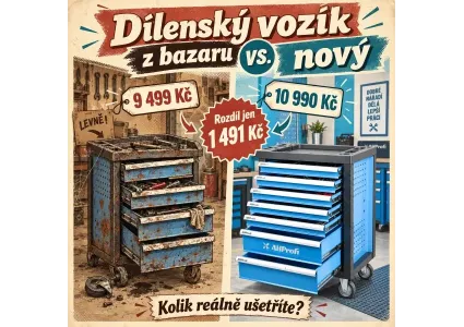 Dílenský vozík z bazaru vs. nový
