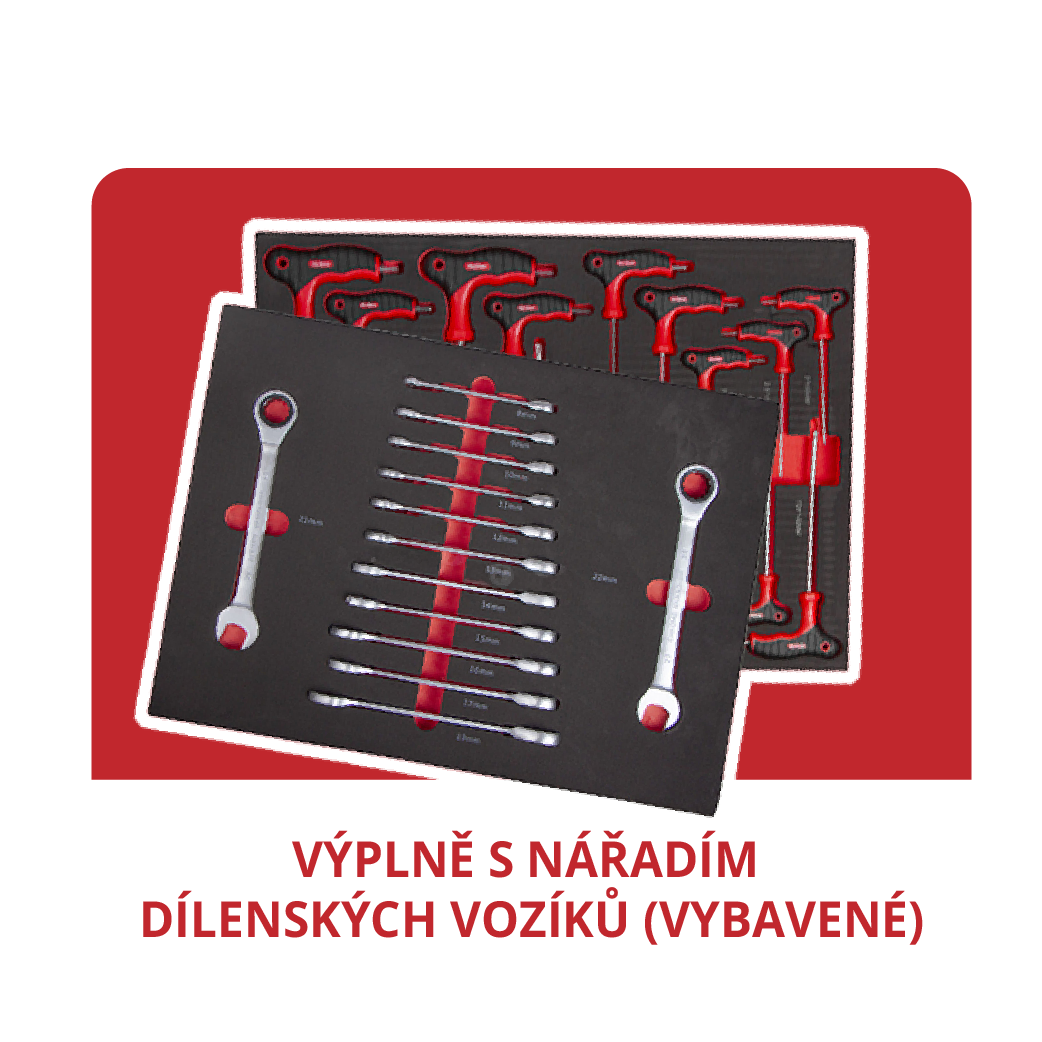 Vybavené výplně s nářadím