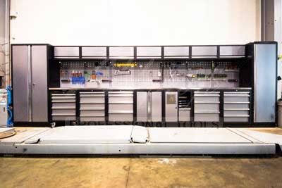 Ukázky řešení PROFI dílny se sestavou nábytku PROFI